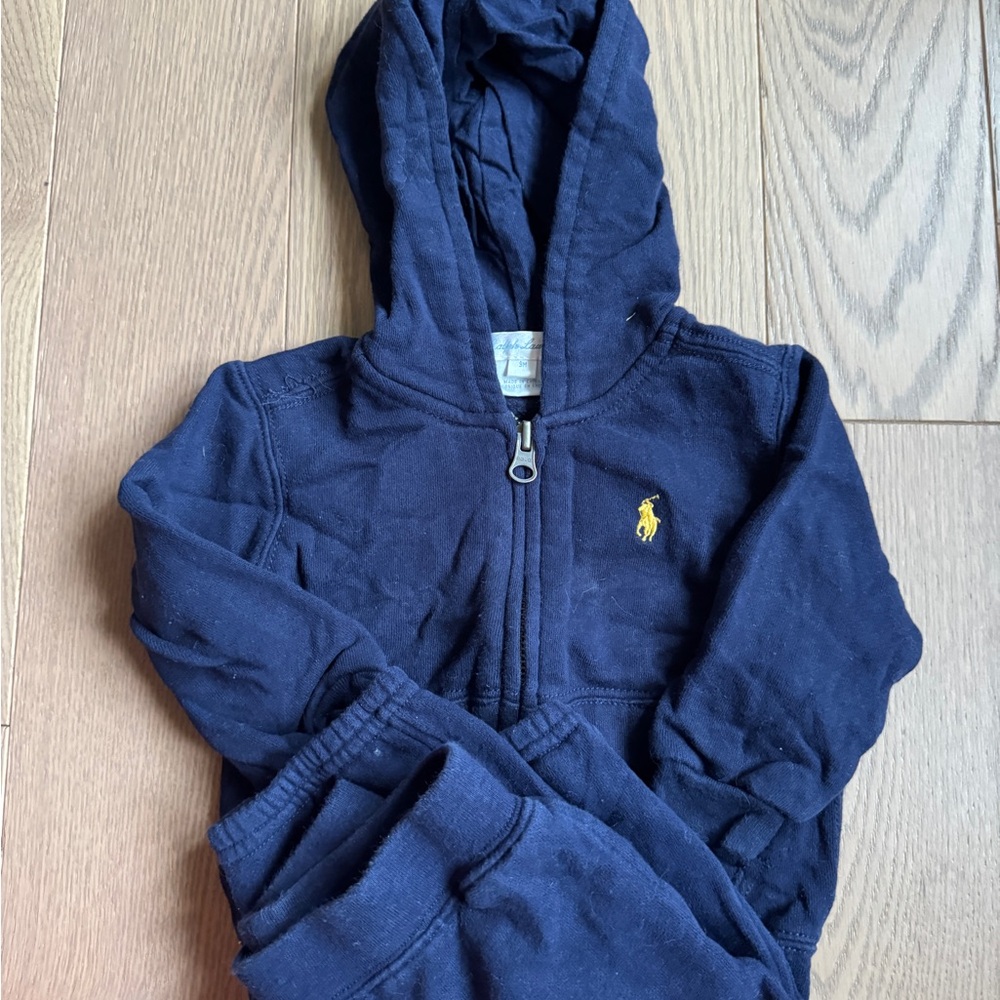 Polo by Ralph Lauren Blue Zip-Up Hoodie Sweatshirt